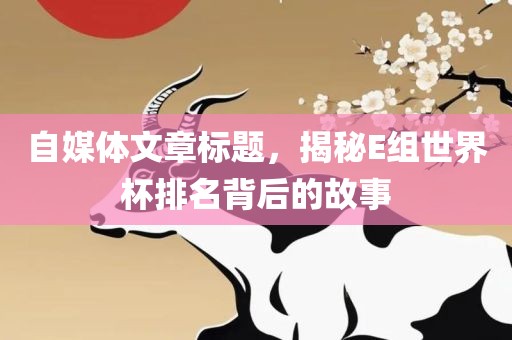 自媒体文章标题，揭秘E组世界杯排名背后的故事