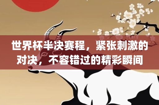 世界杯半决赛程，紧张刺激的对决，不容错过的精彩瞬间