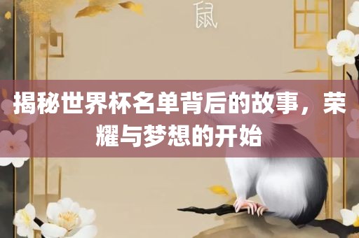 揭秘世界杯名单背后的故事，荣耀与梦想的开始