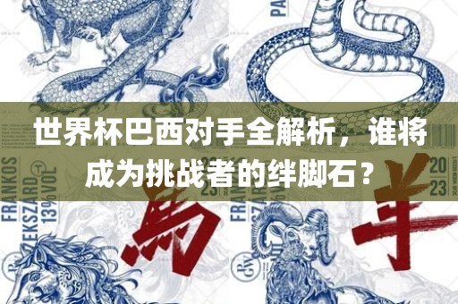 世界杯巴西对手全解析，谁将成为挑战者的绊脚石？