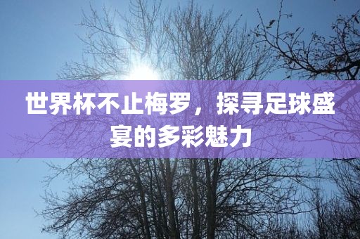 世界杯不止梅罗，探寻足球盛宴的多彩魅力