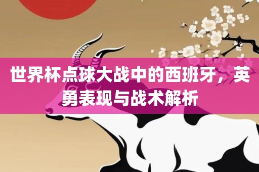 世界杯点球大战中的西班牙，英勇表现与战术解析