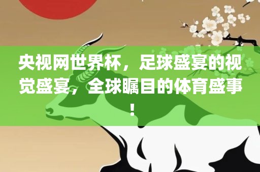 央视网世界杯，足球盛宴的视觉盛宴，全球瞩目的体育盛事！