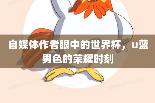 自媒体作者眼中的世界杯，u蓝男色的荣耀时刻