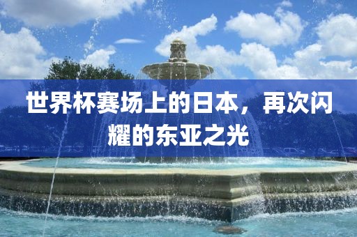 世界杯赛场上的日本，再次闪耀的东亚之光