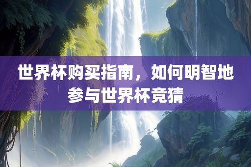 世界杯购买指南，如何明智地参与世界杯竞猜