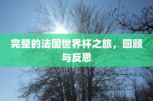 完整的法国世界杯之旅，回顾与反思