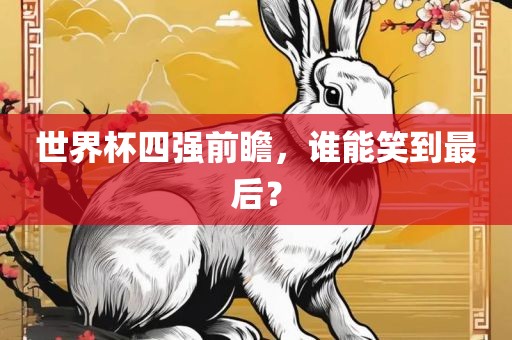 世界杯四强前瞻，谁能笑到最后？
