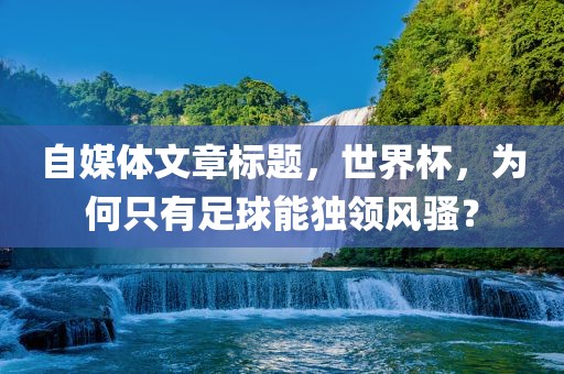 自媒体文章标题，世界杯，为何只有足球能独领风骚？