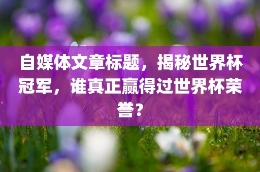 自媒体文章标题，揭秘世界杯冠军，谁真正赢得过世界杯荣誉？