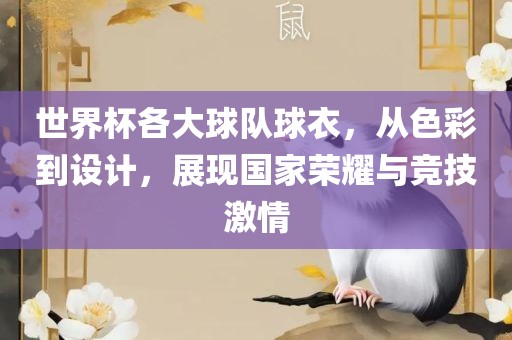 世界杯各大球队球衣，从色彩到设计，展现国家荣耀与竞技激情