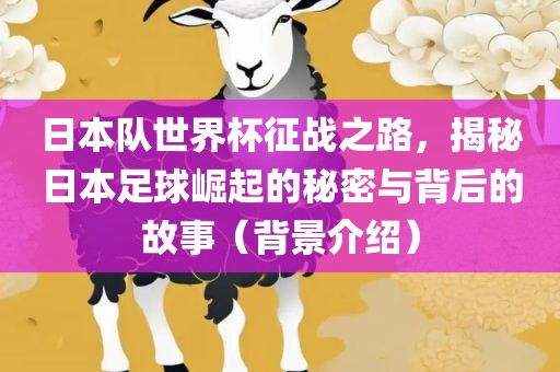 日本队世界杯征战之路，揭秘日本足球崛起的秘密与背后的故事（背景介绍）