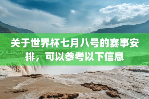 关于世界杯七月八号的赛事安排，可以参考以下信息