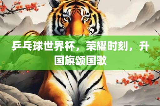 乒乓球世界杯，荣耀时刻，升国旗颂国歌