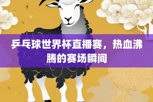 乒乓球世界杯直播赛，热血沸腾的赛场瞬间