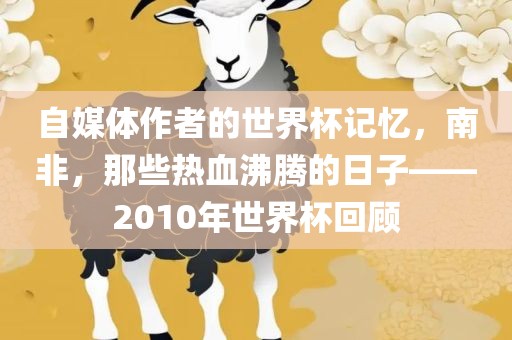 自媒体作者的世界杯记忆，南非，那些热血沸腾的日子——2010年世界杯回顾
