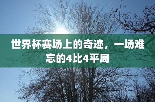 世界杯赛场上的奇迹，一场难忘的4比4平局