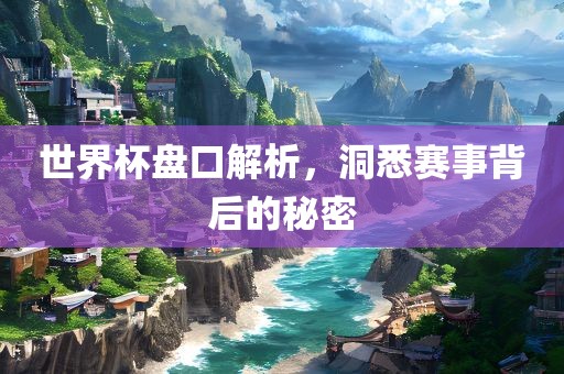 世界杯盘口解析，洞悉赛事背后的秘密