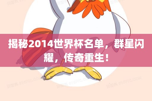 揭秘2014世界杯名单，群星闪耀，传奇重生！