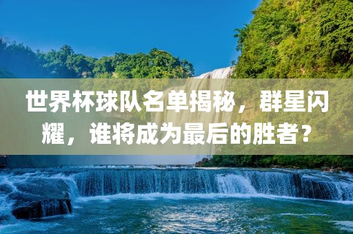 世界杯球队名单揭秘，群星闪耀，谁将成为最后的胜者？
