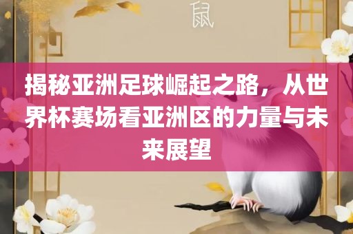 揭秘亚洲足球崛起之路，从世界杯赛场看亚洲区的力量与未来展望