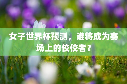 女子世界杯预测，谁将成为赛场上的佼佼者？