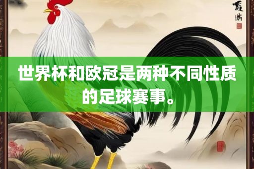 世界杯和欧冠是两种不同性质的足球赛事。