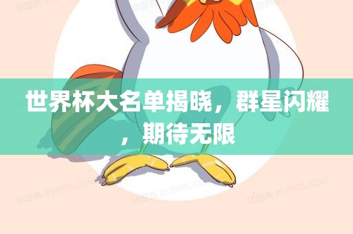 世界杯大名单揭晓，群星闪耀，期待无限眉山市正发家政服务有限公司
