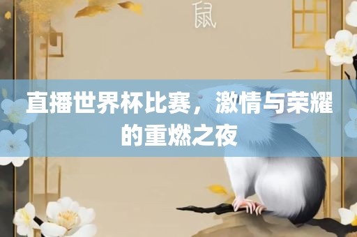 直播世界杯比赛，激情与荣耀的重燃之夜眉山市正发家政服务有限公司