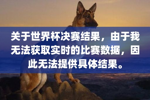 关于世界杯决赛结果，由于我无法获取实时的比赛数据，因此无法提供具体结果。