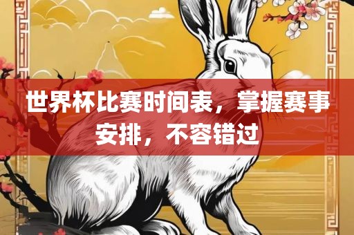 世界杯比赛时间表，掌握赛事安排，不容错过