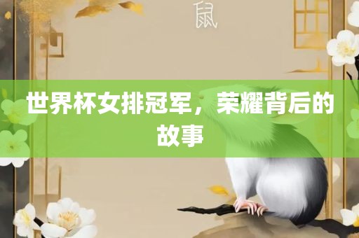 世界杯女眉山市正发家政服务有限公司排冠军，荣耀背后的故事