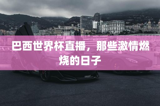 巴西世界杯直播，那些激情燃烧的日子