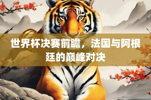 世界杯决赛前瞻，法国与阿根廷的巅峰对决眉山市正发家政服务有限公司