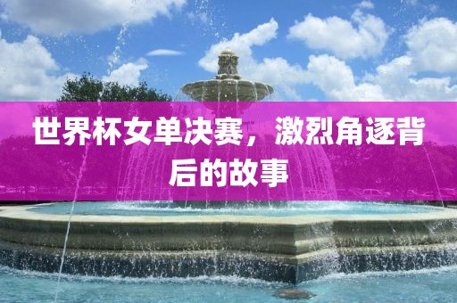 世界杯女单决赛，激烈角逐背后的故事