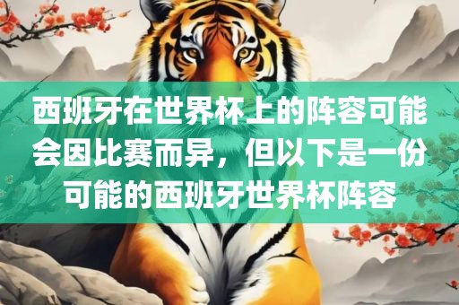西班牙在世界杯上的阵容可能会因比赛而异，但以下是一份可能的西班牙世界杯阵容