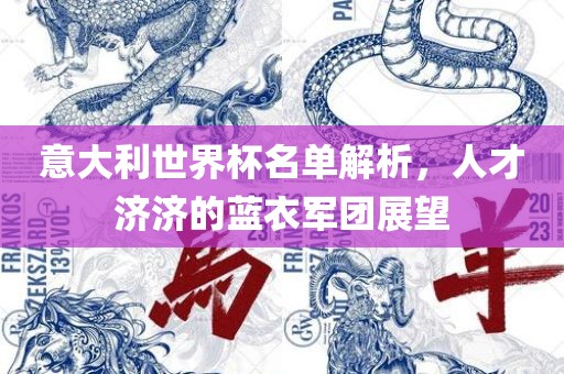 意大利世界杯名单解析，人才济济的蓝衣军团展望