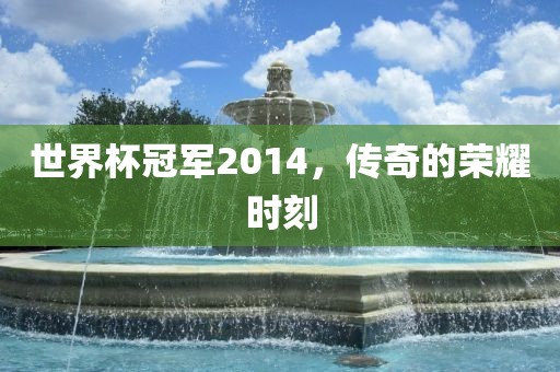 世界杯冠军2014，传奇的荣耀时刻
