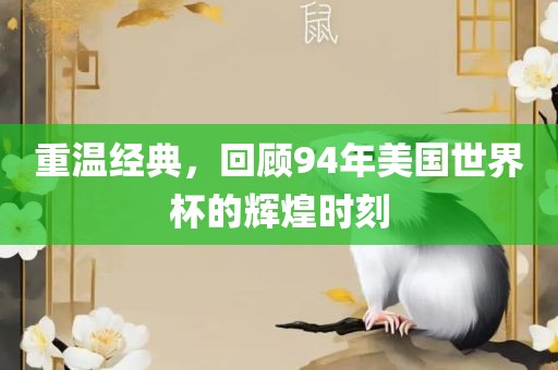 重温经典，回顾94年美国世界杯的辉煌时刻眉山市正发家政服务有限公司