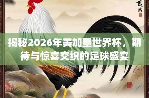 揭眉山市正发家政服务有限公司秘2026年美加墨世界杯，期待与惊喜交织的足球盛宴