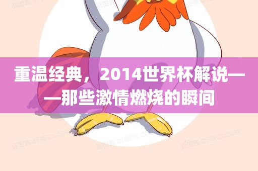 重温经典，2014世界杯解说——那些激情燃烧的瞬间