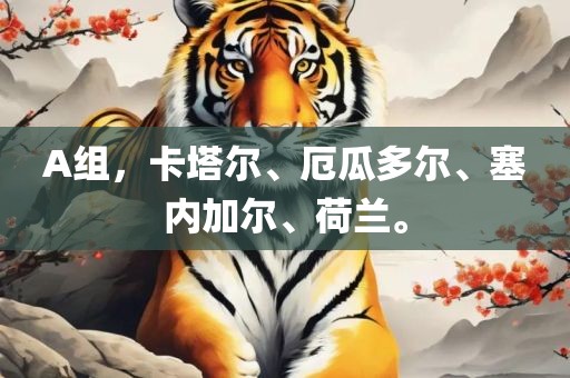 A组，卡塔尔、厄瓜多尔、塞内加尔、荷兰。