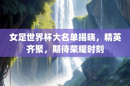 女足世界杯大名单揭晓，精英齐聚，期待荣耀时刻眉山市正发家政服务有限公司