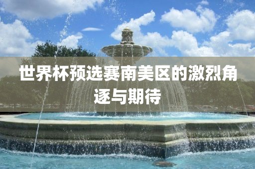 世界杯预选赛南美区的激烈角逐与期待