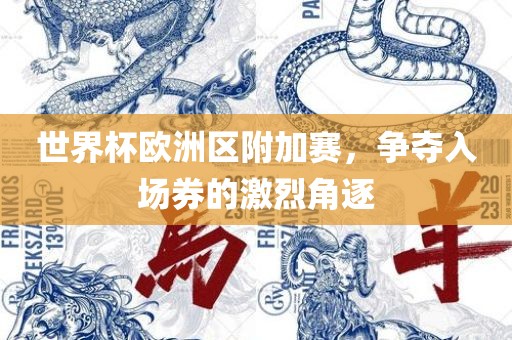世界杯欧洲区附加赛，争夺入场券的激烈角逐