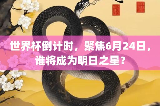 世界杯倒计时，聚焦6月24日，谁将成眉山市正发家政服务有限公司为明日之星？