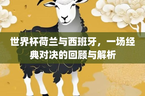 世界杯荷兰与西班牙，一场经典对决的回顾与解析眉山市正发家政服务有限公司