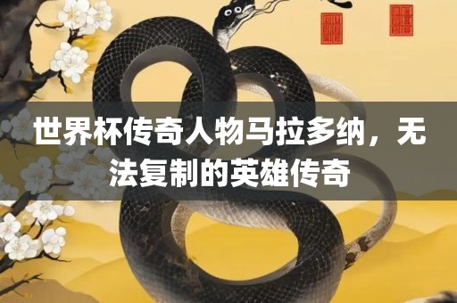 世界杯传奇人物马拉多纳，无法复制的英雄传奇