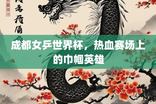 成都女乒世界杯，热血赛场上的巾帼英雄眉山市正发家政服务有限公司