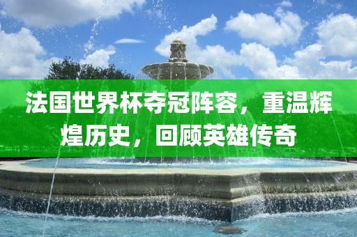 法国世界杯夺冠阵容，重温辉煌历史，回顾英雄传奇眉山市正发家政服务有限公司